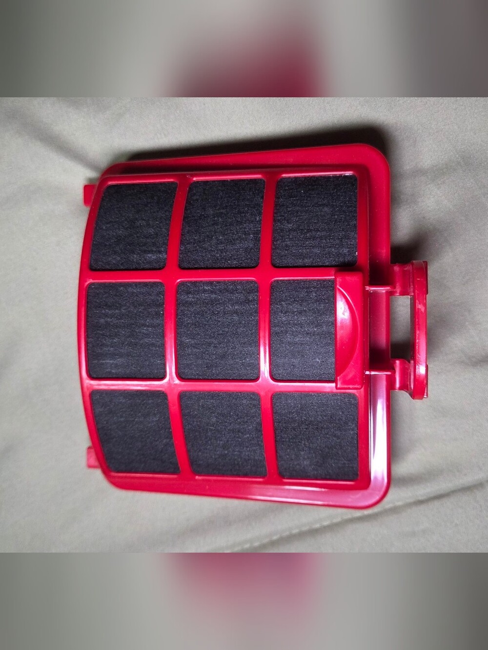 Hoover UH74220 Vacuum Exhaust Filter Door Cover w/ Filter Red Replacement Part